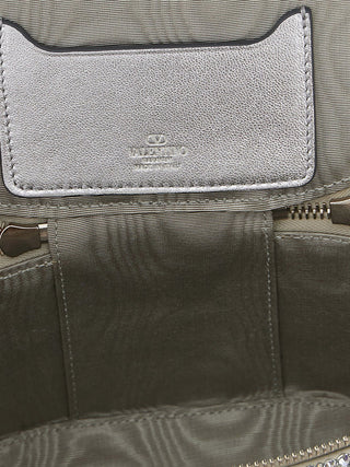 Silver Viscose Handbag
