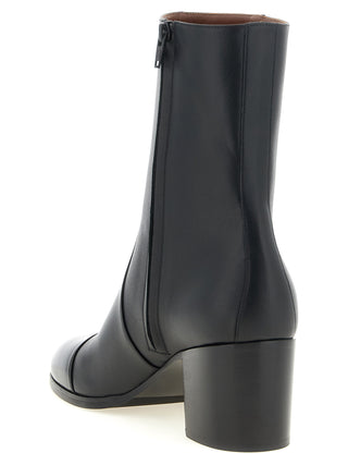 Black Calfskin Ankle Boots
