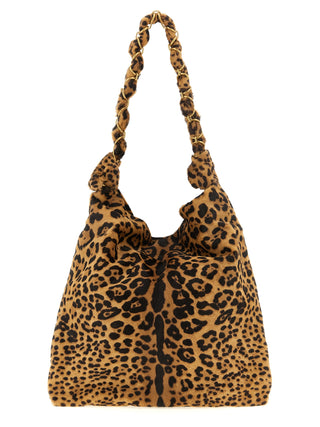 Brown Calfskin Shoulder Bag
