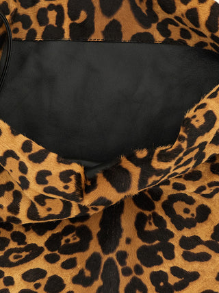 Brown Calfskin Shoulder Bag