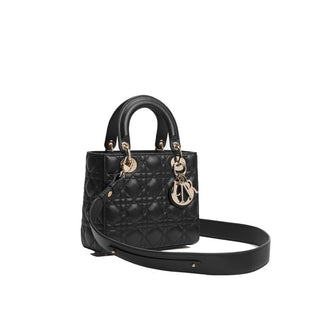 Black Lamb Leather Shoulder Bag