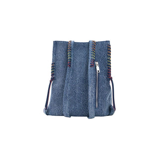 Blue Cotton Backpack