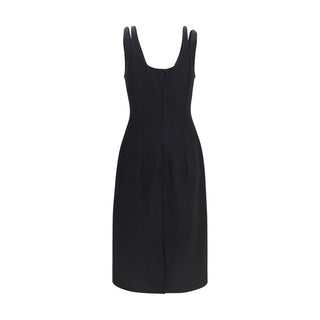 Black Wool Oves Aries Casual Dress
