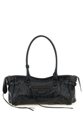 Black Lamb Leather Shoulder Bag