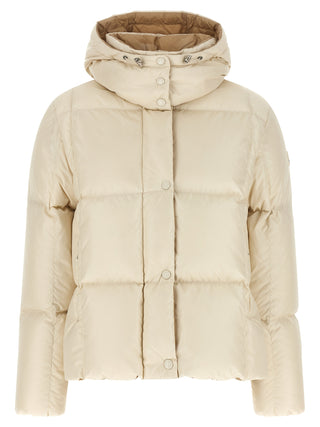 White Polyamide Full-Length Jacket