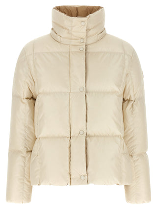 White Polyamide Full-Length Jacket