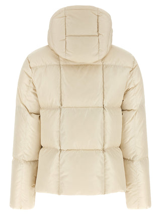 White Polyamide Full-Length Jacket