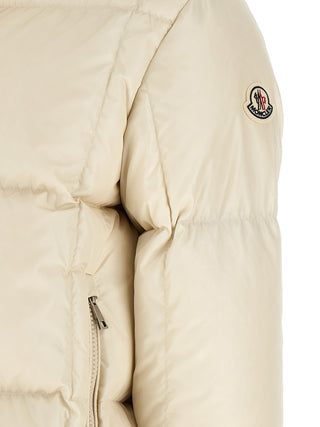White Polyamide Full-Length Jacket