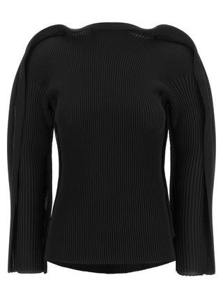 Black Polyester Cardigan