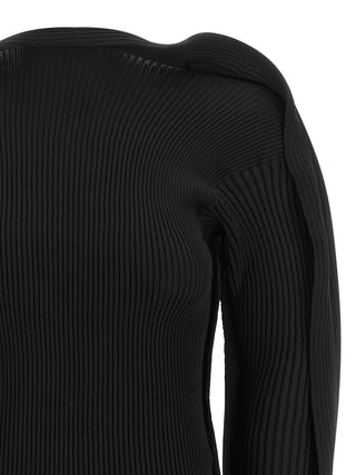 Black Polyester Cardigan