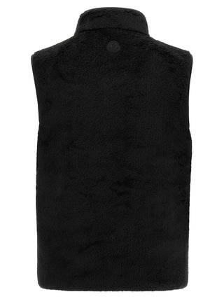 Black Polyester Sleeveless Jacket