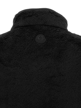 Black Polyester Sleeveless Jacket