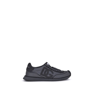 Black Fabric Athletic Sneakers