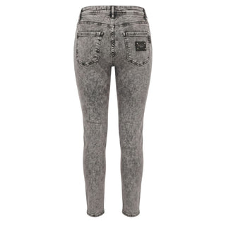 Grey Cotton Women Jeans