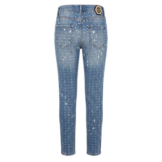 Blue Cotton Women Jeans