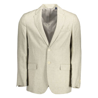 Beige Linen Men's Jacket
