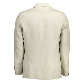 Beige Linen Men's Jacket