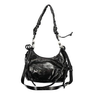Nero Polyurethane Women's Bag with Adjustable Strap