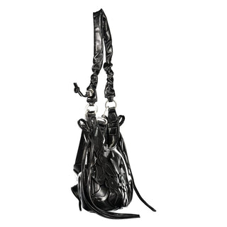 Nero Polyurethane Women's Bag with Adjustable Strap