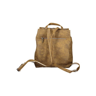 Brown Polyurethane Women's Backpack for Trendy Adventures