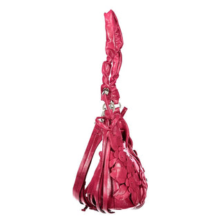 Pink Polyurethane Women's Bag