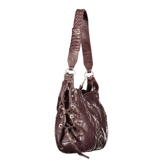 Brown Polyurethane Women's Bag
