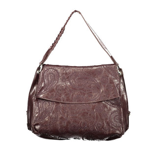 Brown Polyurethane Women Bag
