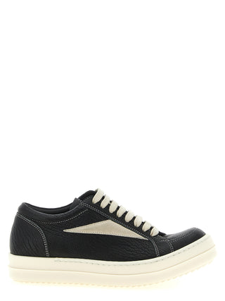 Bicolor Lamb Leather Low Top Sneakers