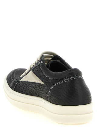 Bicolor Lamb Leather Low Top Sneakers