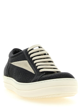 Bicolor Lamb Leather Low Top Sneakers