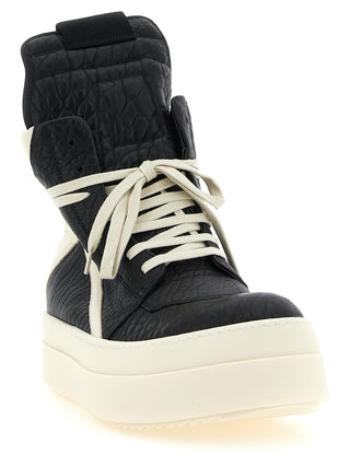 Bicolor Lamb Leather Athletic Sneakers