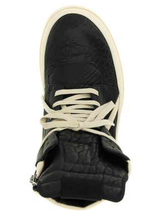 Bicolor Lamb Leather Athletic Sneakers