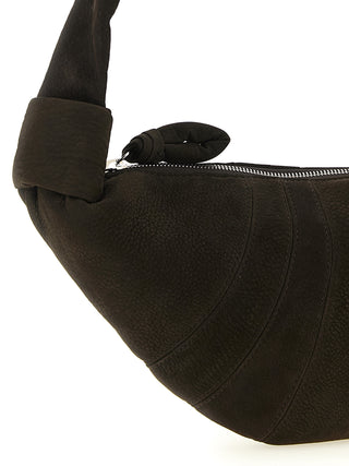 Brown Lamb Leather Shoulder Bag