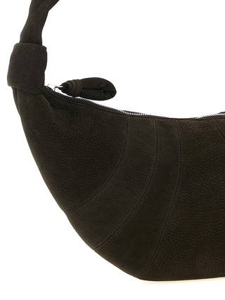 Brown Lamb Leather Shoulder Bag