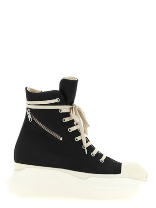 Black Cotton Athletic Sneakers