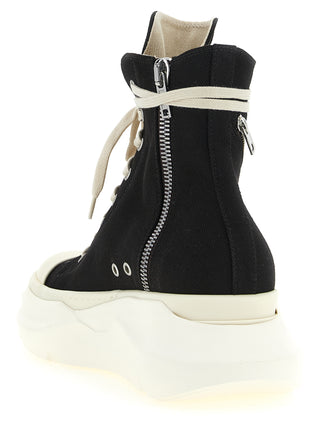 Black Cotton Athletic Sneakers