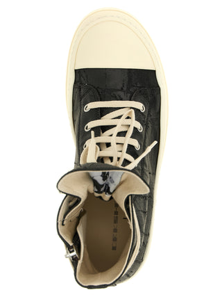 Black Cotton High Top Sneakers