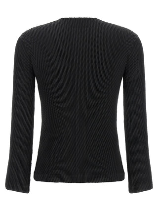 Black Polyester Cardigan
