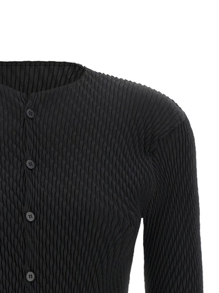 Black Polyester Cardigan