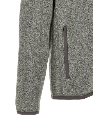 Gray Polyester Full-Length Jacket