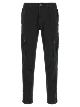 Black Cotton Cargo Pants