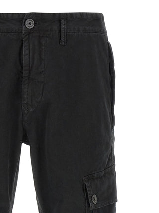 Black Cotton Cargo Pants