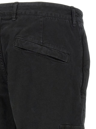 Black Cotton Cargo Pants