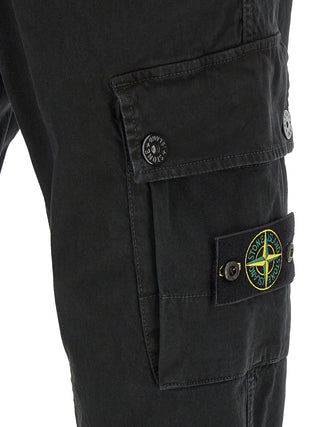 Black Cotton Cargo Pants