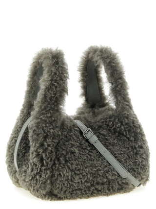 Gray Polyester Shoulder Bag