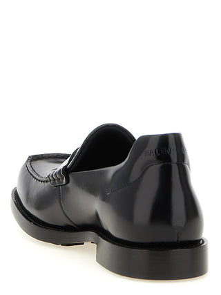 Black Calfskin Slip-On Loafers