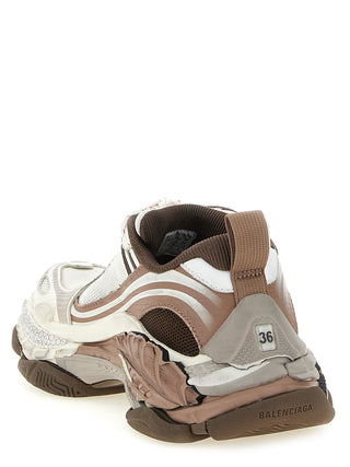 Brown Polyethylene Athletic Sneakers