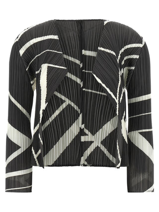 Bicolor Polyester Cardigan