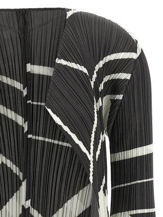 Bicolor Polyester Cardigan