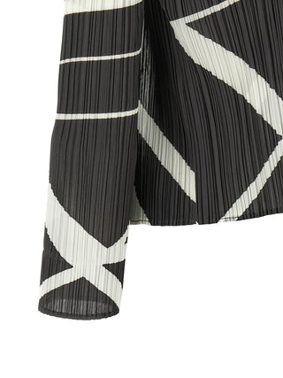 Bicolor Polyester Cardigan